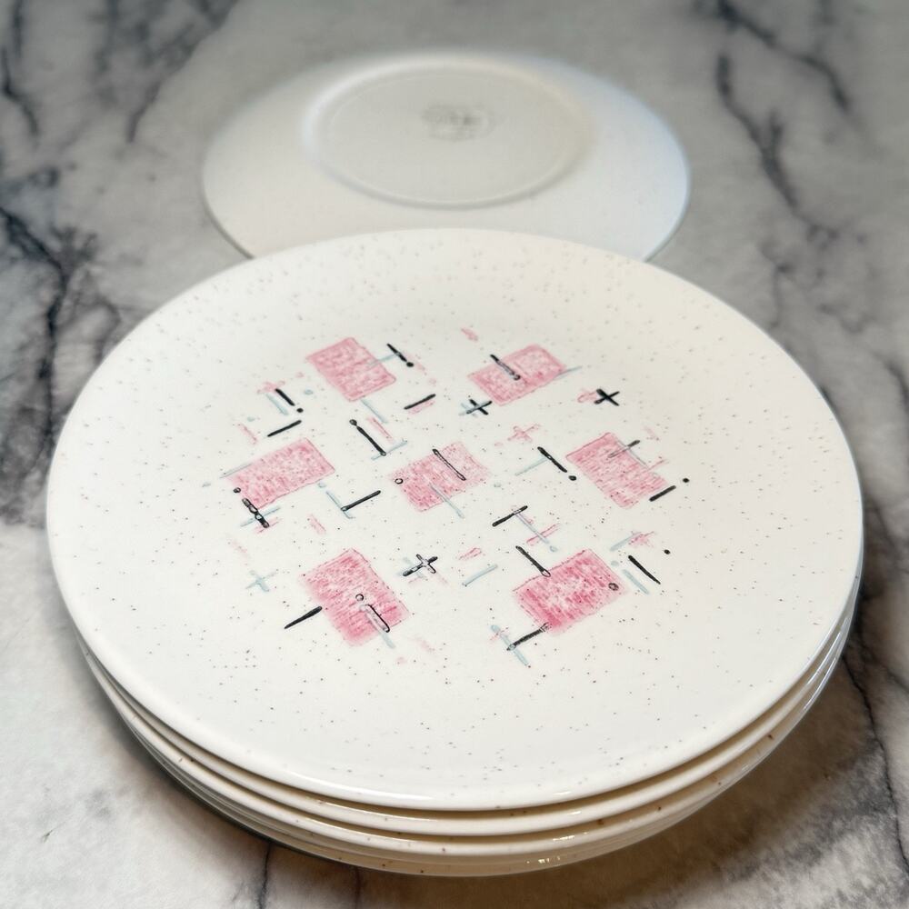 Vintage Metlox Vernon Ware Tickled Pink Bread & Butter Plate 6" Made In USA